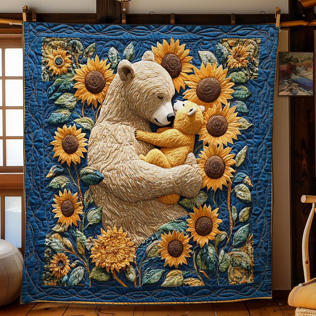 Mama Bear Sunflowers WN0404023CL Quilt