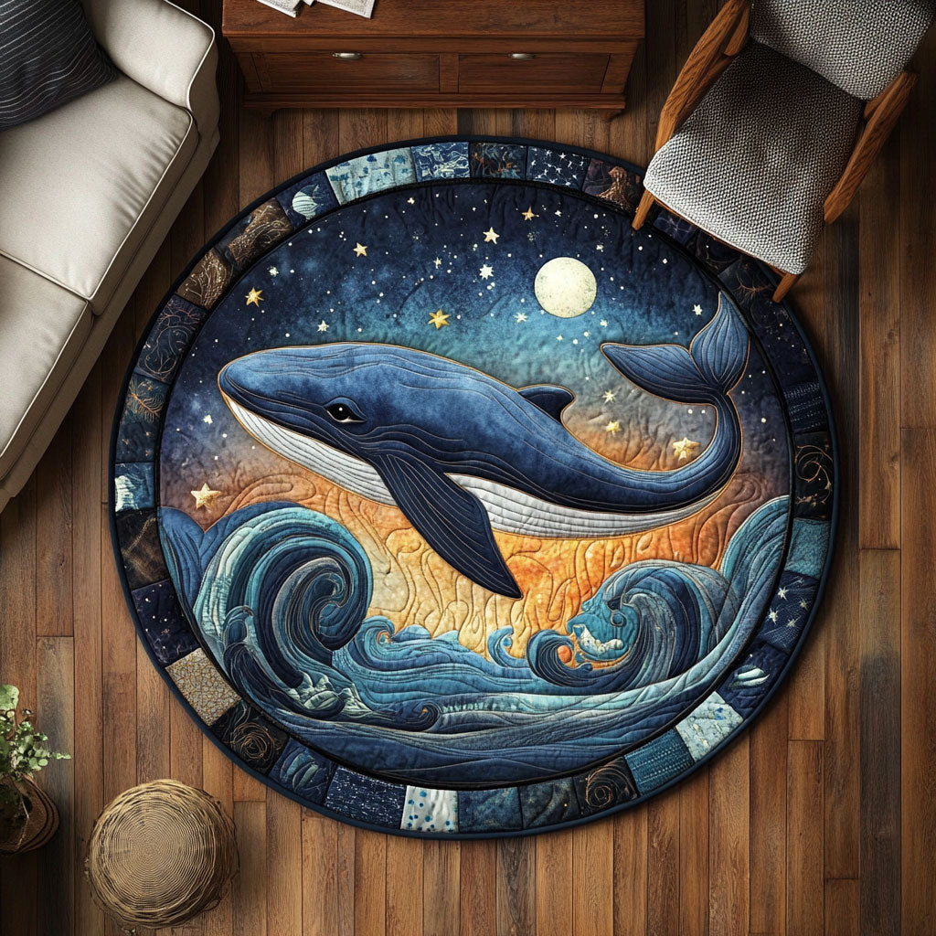 Mystic Whale CW1401094CL Quilted Round Mat