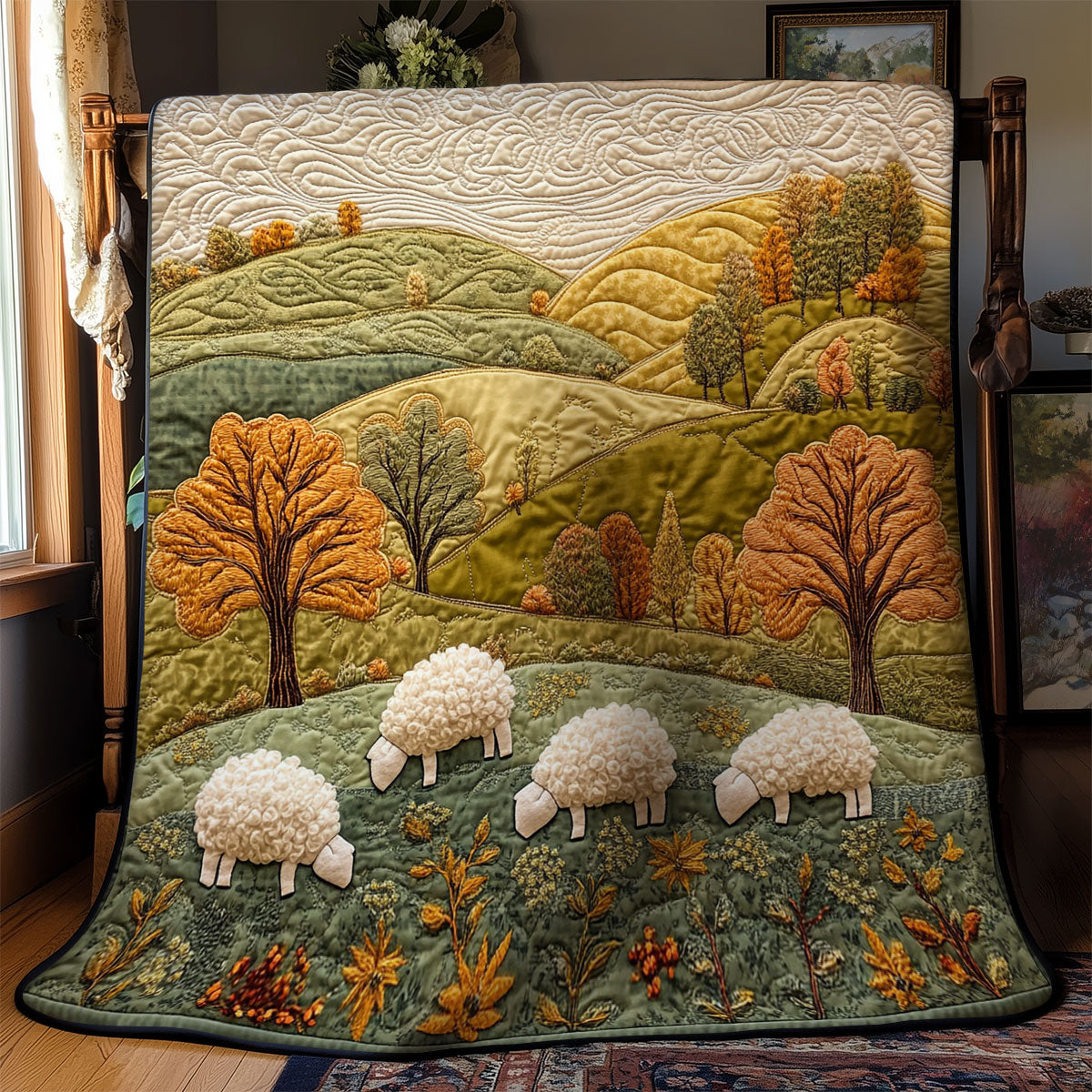 Sheep In Highland WY1802033CL Quilt
