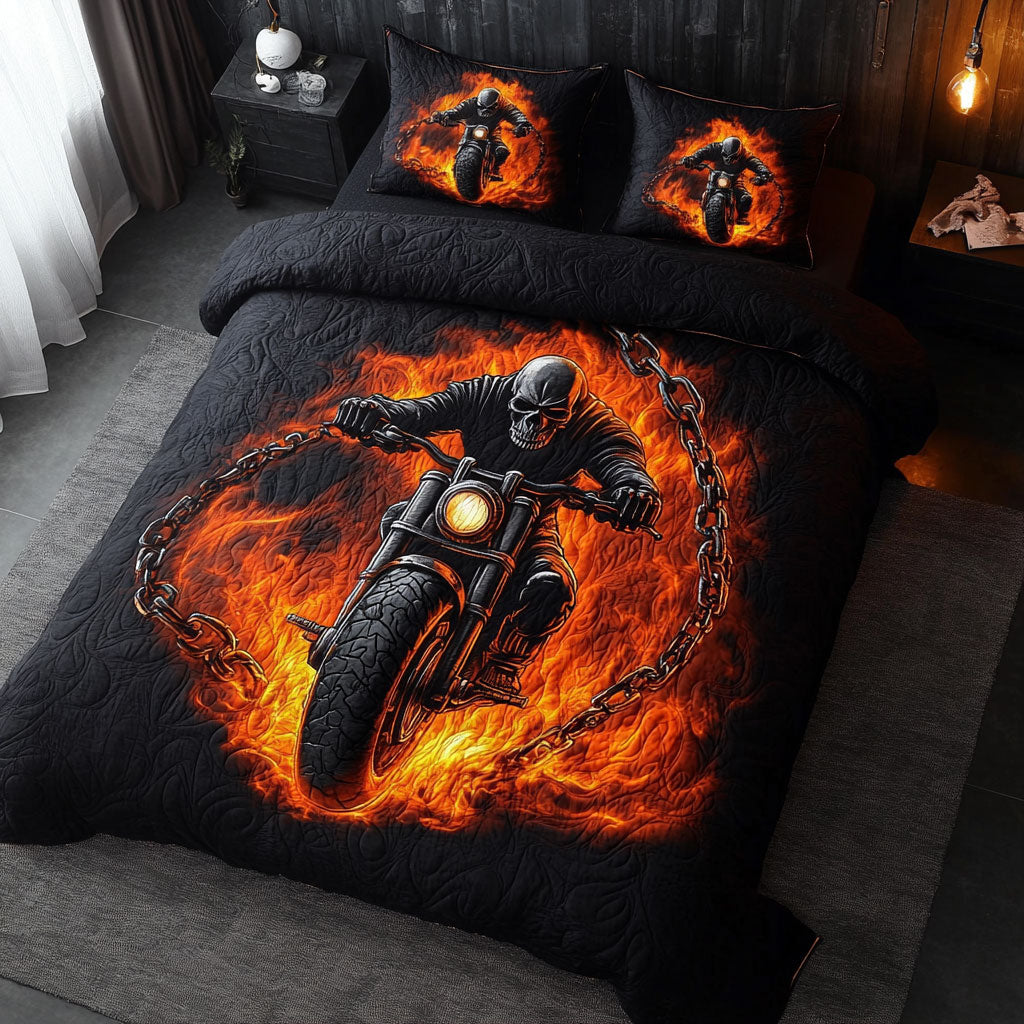 Mysterious Skull Biker DH1010028CL Duvet Cover Set