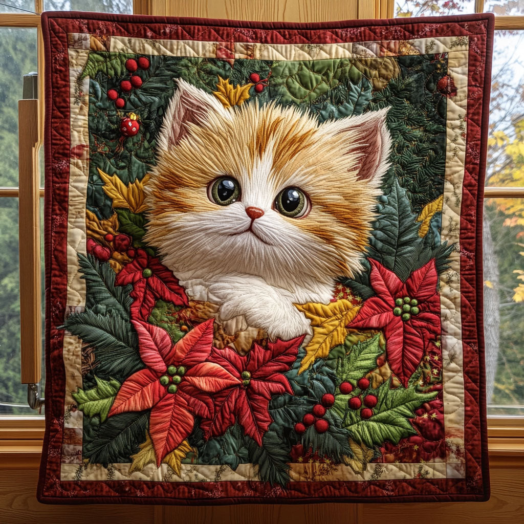 Yuletide Cat CP0811056CL Quilt
