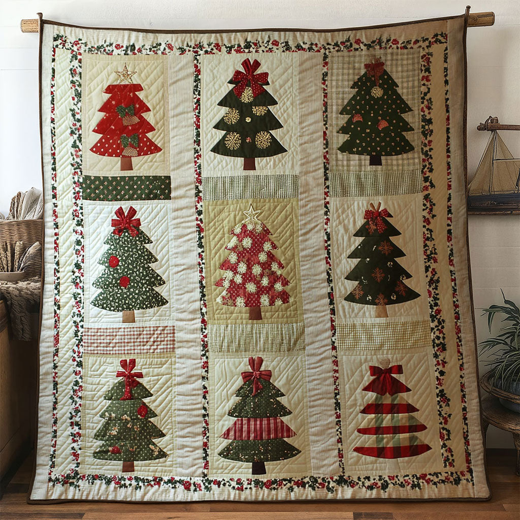 Winter Cabin Christmas Tree WN1211130CL Quilt