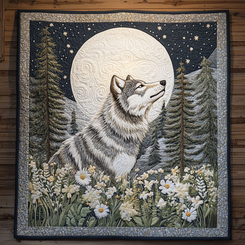 Moonlit Howling Wolf CW2209067CL Quilt