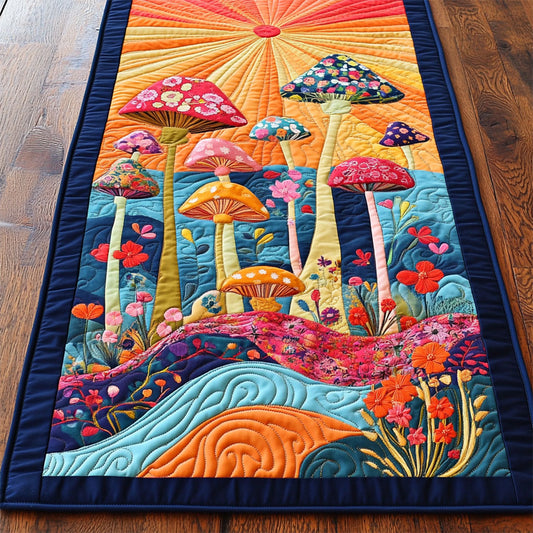 Magic Mushrooms WY1905040CL Quilted Table Runner