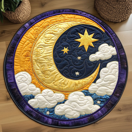 Star Night Sky WP0404021CL Quilted Round Mat