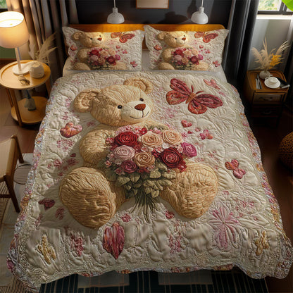 Bear Valentine Bouquet WN0801060CL Duvet Cover Set