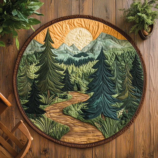 Forest Trace WP3103030CL Quilted Round Mat