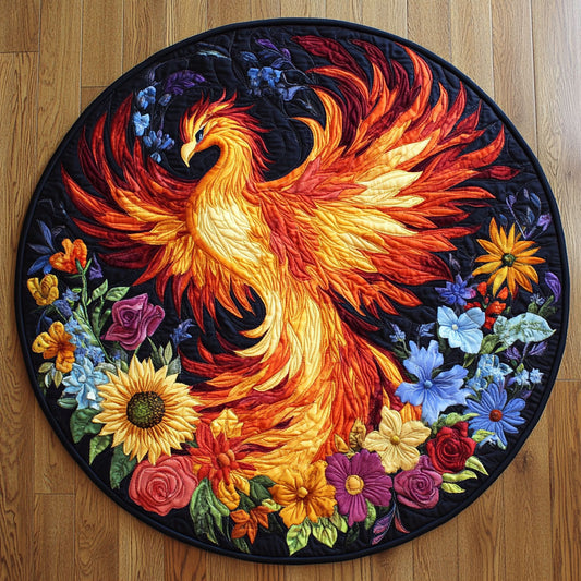 Floral Phoenix CW3004058CL Quilted Round Mat