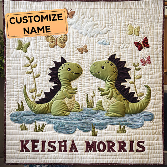 Roar Buddies CP2607003CL Personalized Baby Quilt