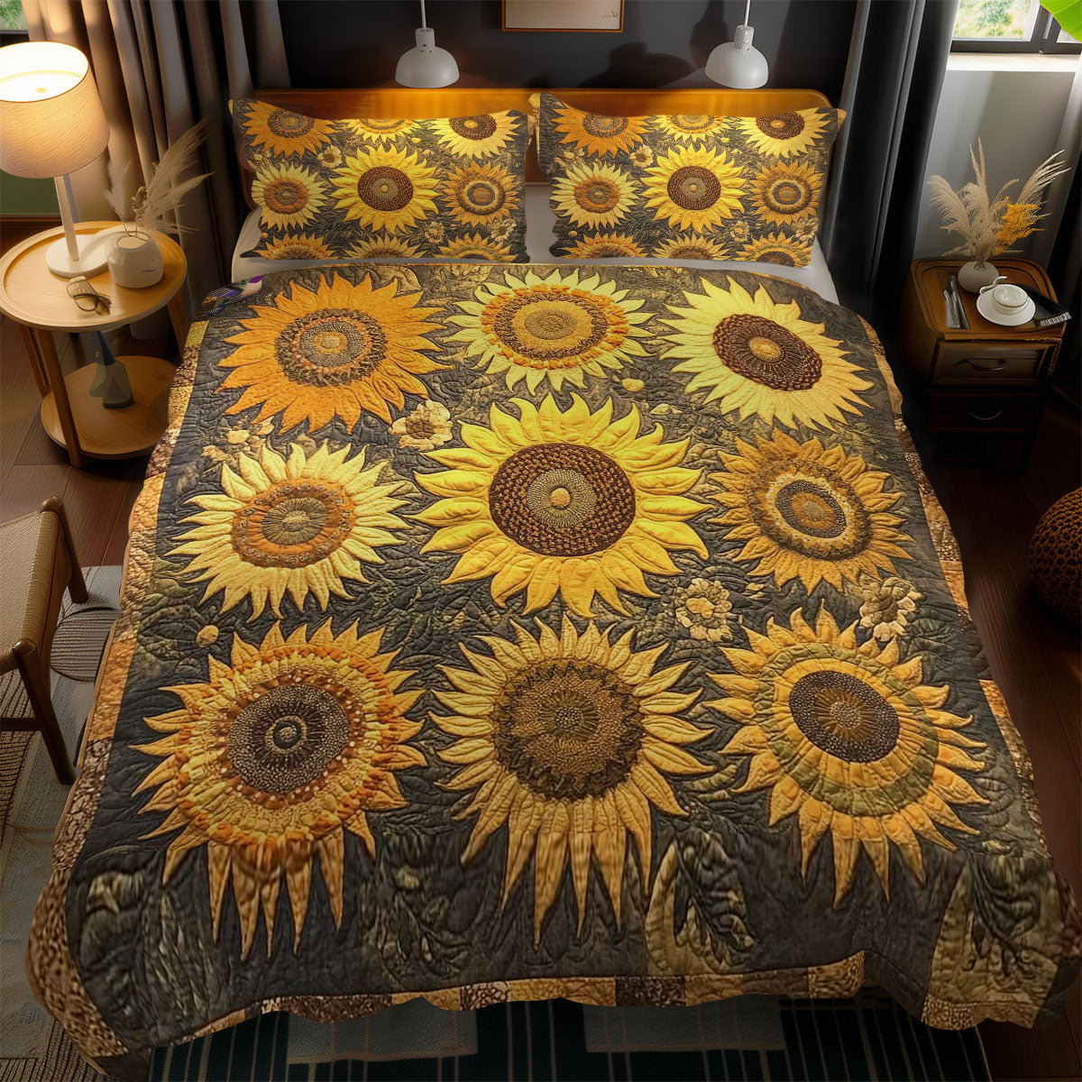 Vintage Sunflower WN1911064CL Duvet Cover Set