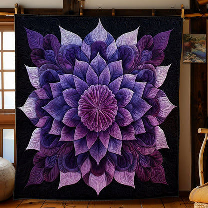 Purple Mystic Flower WY0801047CL Quilt