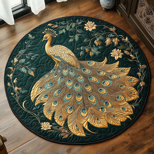 Pure Golden Peacock CQ2805030CL Quilted Round Mat