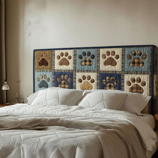 Vintage Dog Paw WJ0812008CL Quilted Headboard Cover