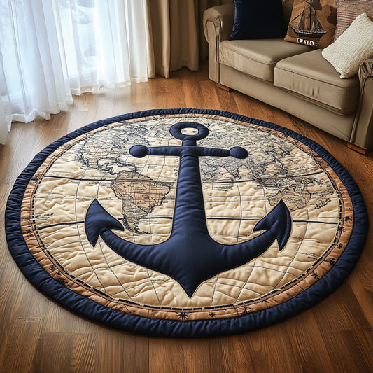 Deep Blue CP0110053CL Quilted Round Mat
