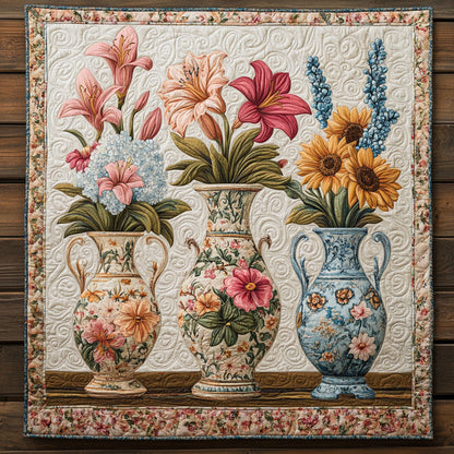 Floral Vase CW0406037CL Quilt