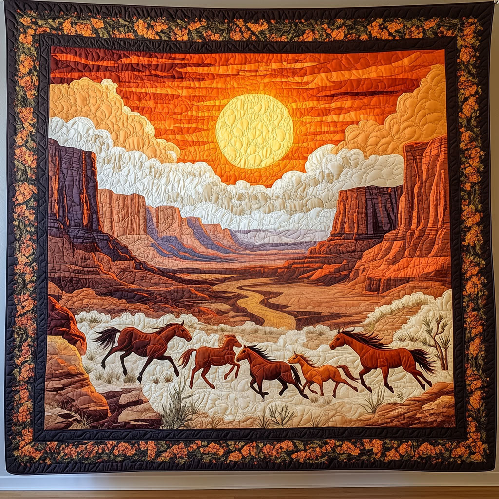 Canyon Sunset Horses LT0910018CL Quilt