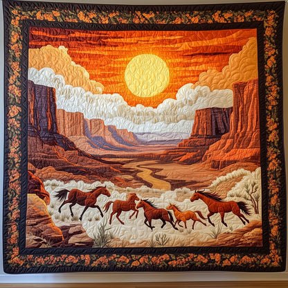 Canyon Sunset Horses LT0910018CL Quilt