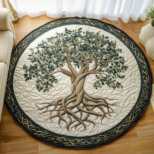Mystic Celtic Tree WX2003138CL Quilted Round Mat
