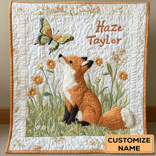Fox And Flutter WN3107025CL Personalized Baby Quilt