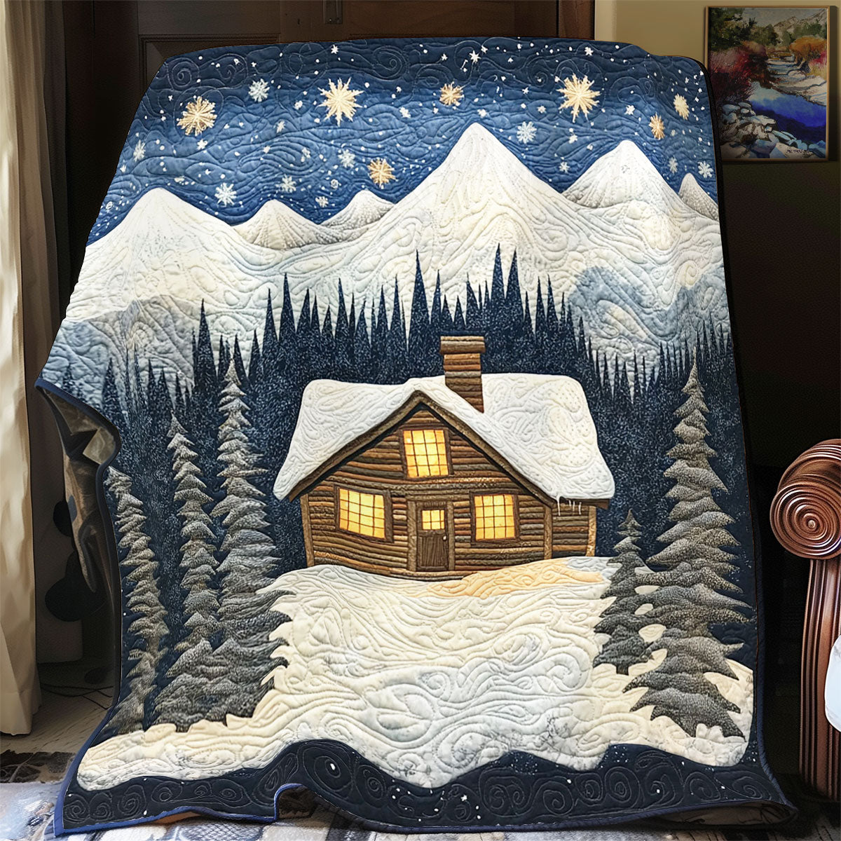 Snow House WY1302044CL Quilt