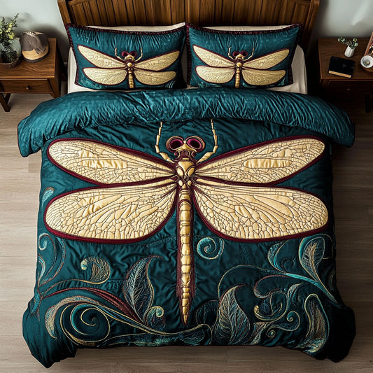Golden-Winged Dragonfly DH1609006CL Duvet Cover Set