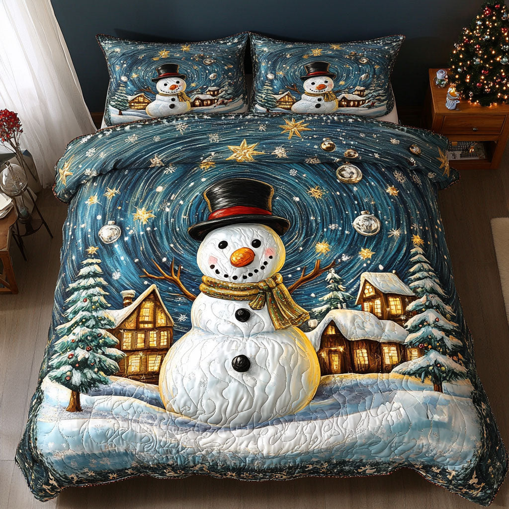 Shining Night Snowman WN0511078CL Duvet Cover Set