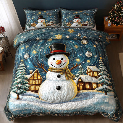 Shining Night Snowman WN0511078CL Duvet Cover Set