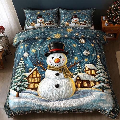 Shining Night Snowman WN0511078CL Duvet Cover Set