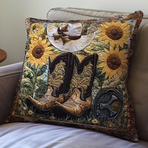 Cowboy Sunflower WX0601098CL Quilt Pillow Case