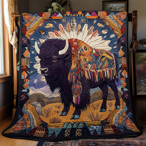 Bison Native American WJ3112001CL Quilt