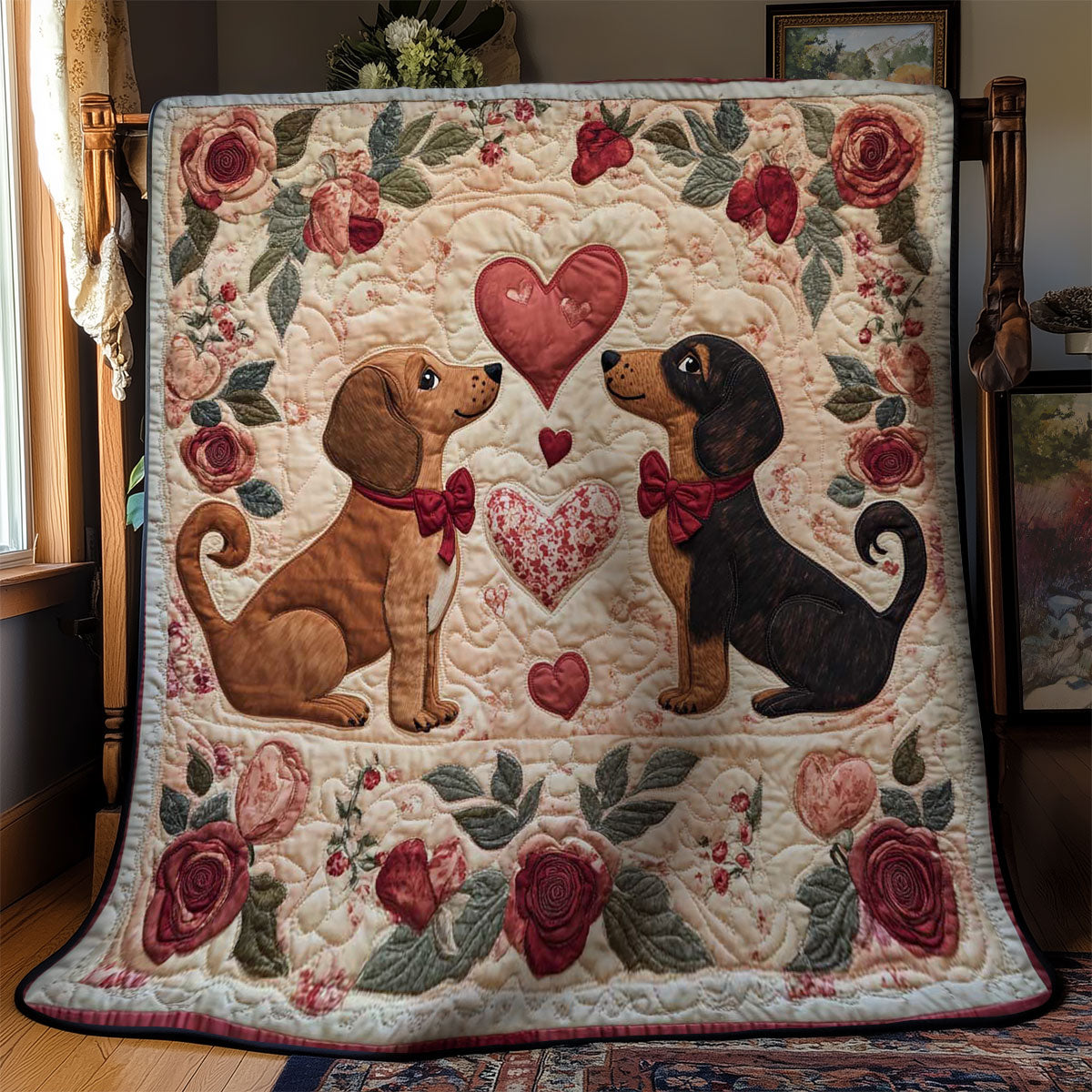 Romantic Dachshund WN2602038CL Quilt