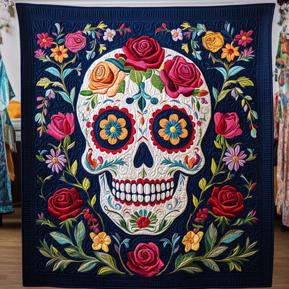 Blooming Sugar Skull WP0804011CL Quilt