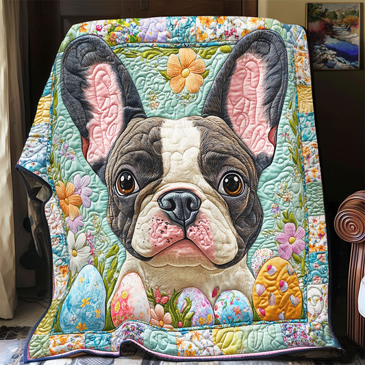 Easter Ears Pug WY0703016CL Quilt