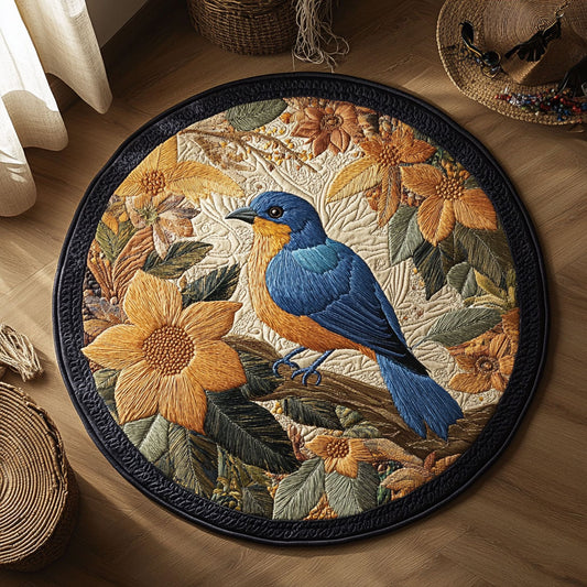 Golden Flower WY1605029CL Quilted Round Mat