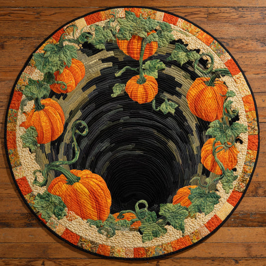 Harvest Pumpkin WN2909027CL Quilted Round Mat
