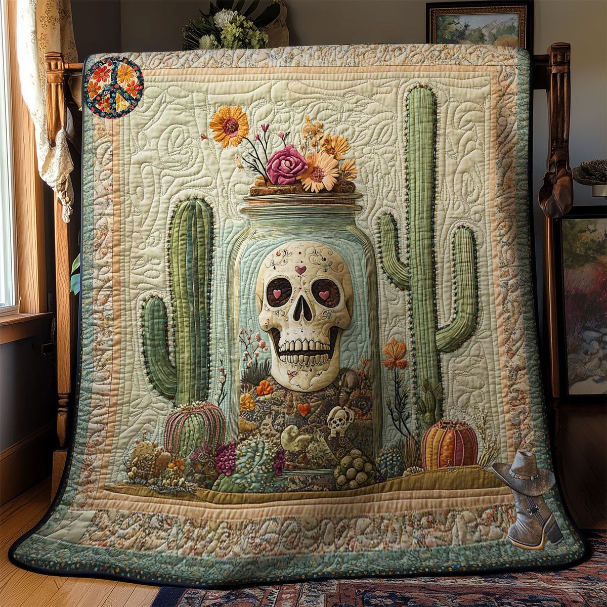 Skull In Glass WN2711035CL Quilt