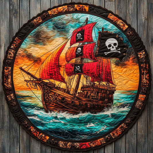 Ocean Escape CM2905019CL Quilted Round Mat