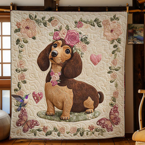 Romantic Dachshund WN2412012CL Quilt