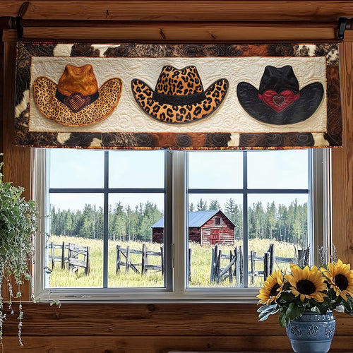 Plaid And Cowboy Hat WN1505049CL Quilted Valance