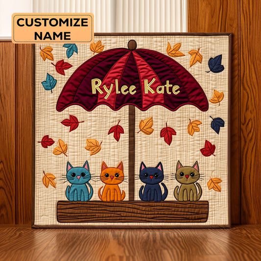 Under One Umbrella WJ1807006CL Personalized Baby Quilt