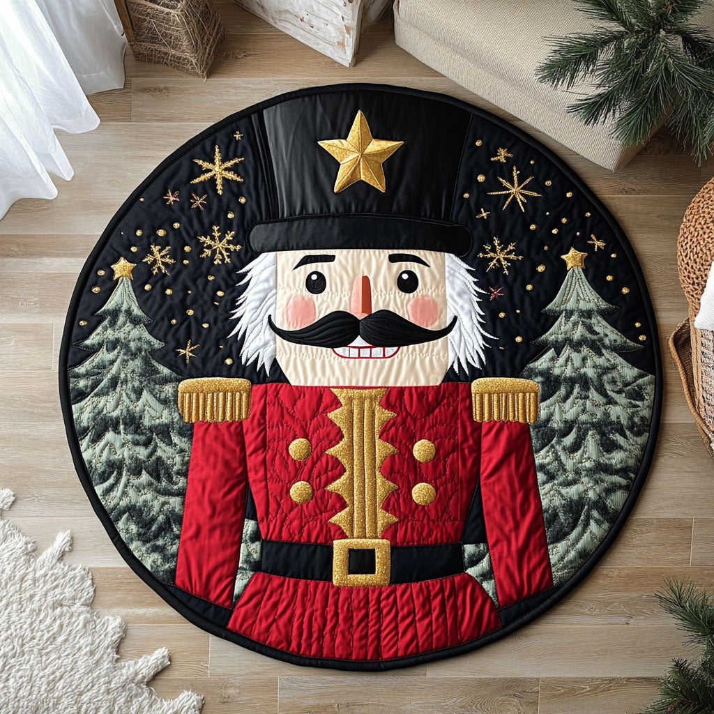 Festive Nutcracker CW2208002CL Quilted Round Mat