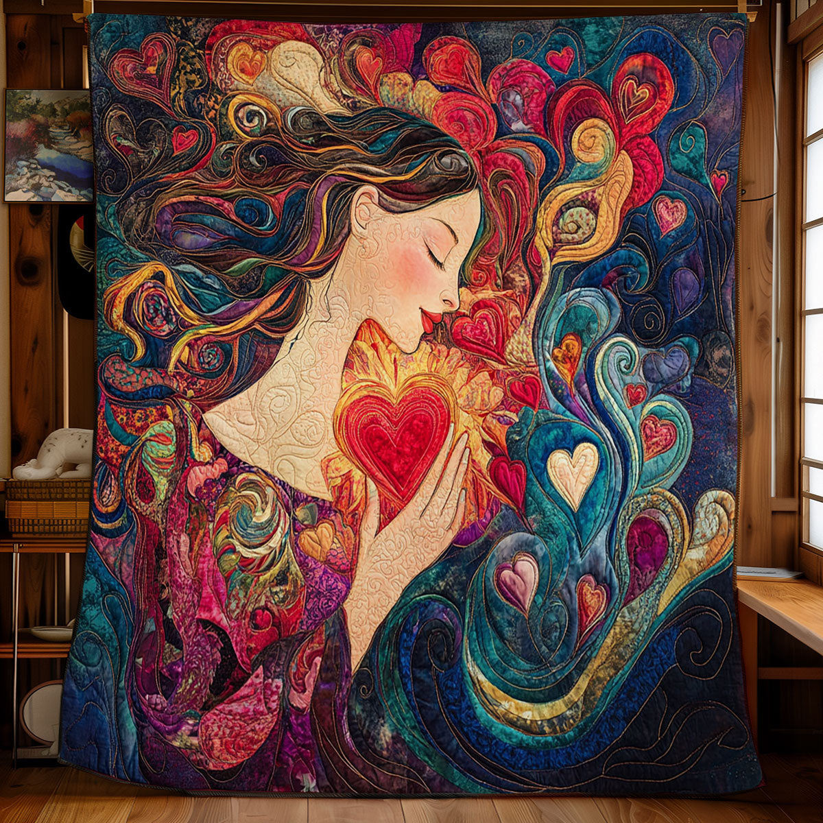 Heart Women WY0901033CL Quilt