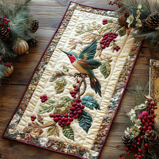 Hummingbird Harvest CP1505013CL Quilted Table Runner