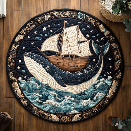 Cloudcrest Whale WN1607003CL Quilted Round Mat