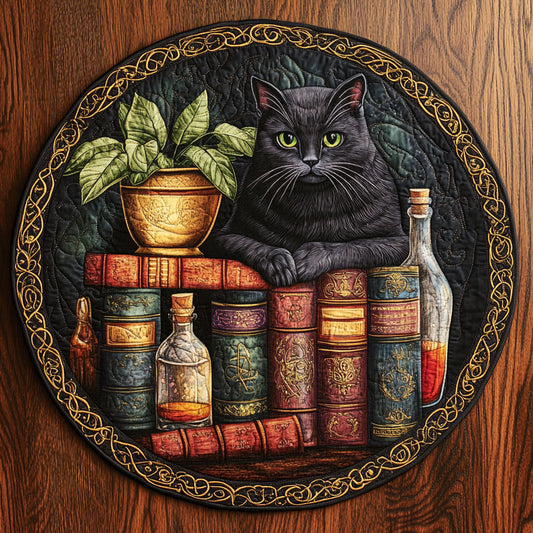 Purrfect Chapter CM0605033CL Quilted Round Mat