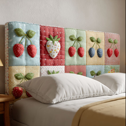 Berry Delight CP3012024CL Quilted Headboard Slipcover