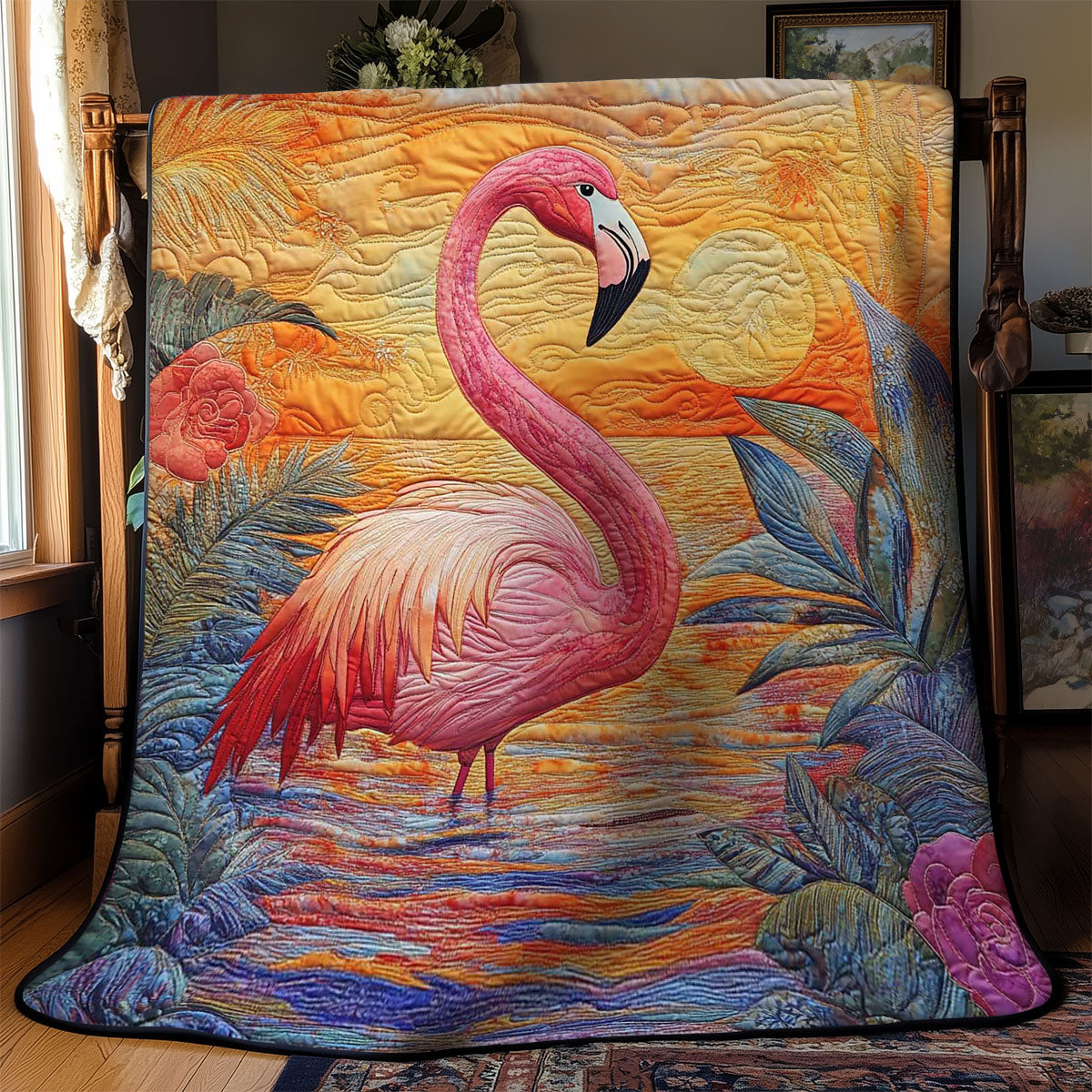 Sunset Flamingo WN1102020CL Quilt