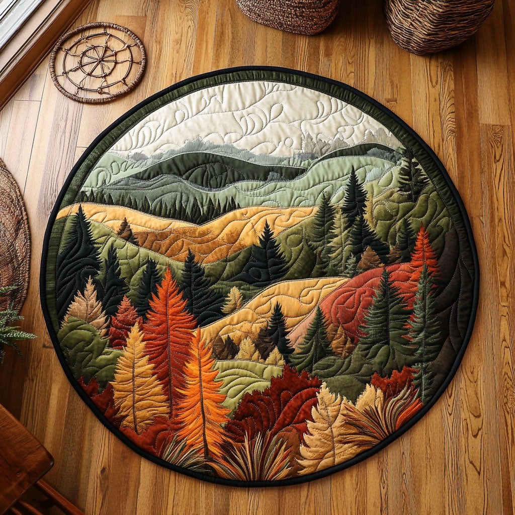 Nature Inspired WY1107024CL Quilted Round Mat