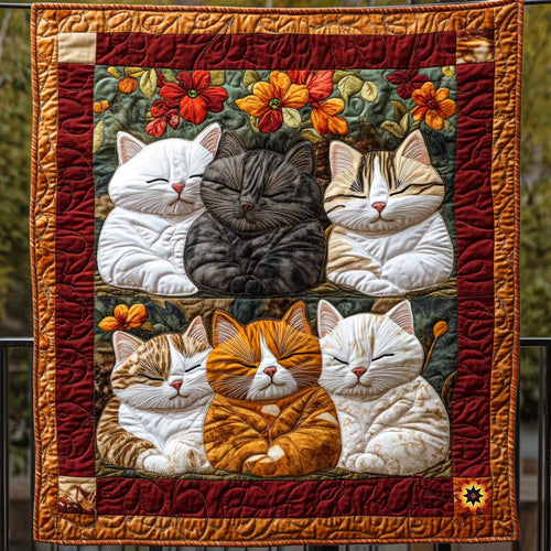 Snuggle Cat Autumn WP0212044CL Quilt