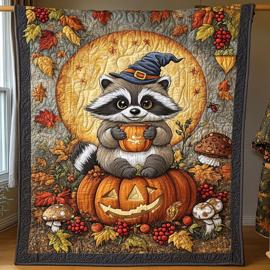 Halloween Witch Raccoon WY2508052CL Quilt